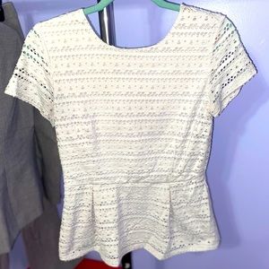 P Medium Apt 9 White Peplum Top